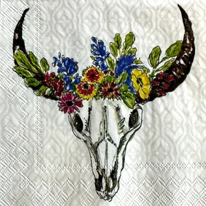 Individuelle Serviette ~ Floraler Totenkopf
