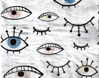 Individuelle Serviette ~ Augen