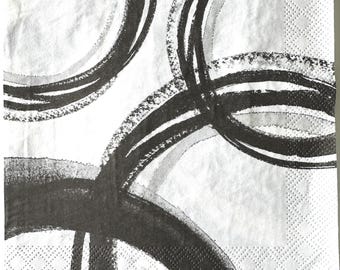 Individual Napkin ~ Painterly Circles