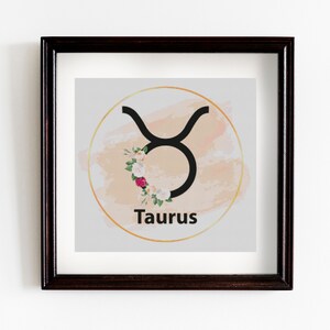 Taurus Cross Stitch Pattern , Zodiac sign cross stitch pattern, Instant download Pdf
