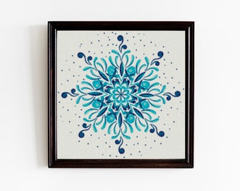 Mandala Snowflake - Cross stitch snowflake - Cross stitch pattern PDF - Instant download