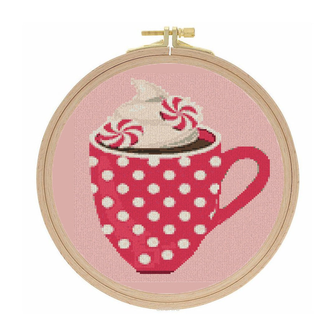 Christmas Coffee Mug Cross Stitch Pattern Pdf Instant Download Etsy