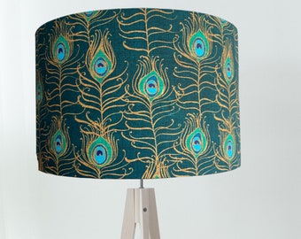 Peacock feathers Lampshade - Cecilia Molik art work
