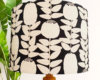 Black and White Proteas Australiana Lampshade