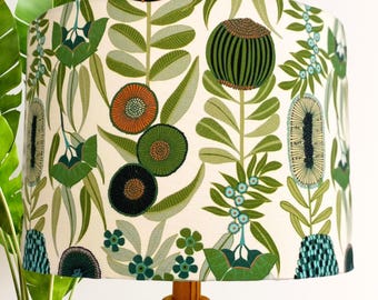 Green Floral Australiana lampshade