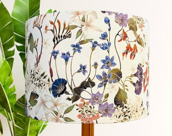 Australian Wild Flowers off-white lampshade, table lamp shades, ceiling lamps, floor lamp shade, large lampshade