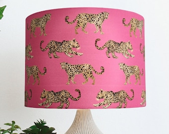 Pink Leopards Lampshade