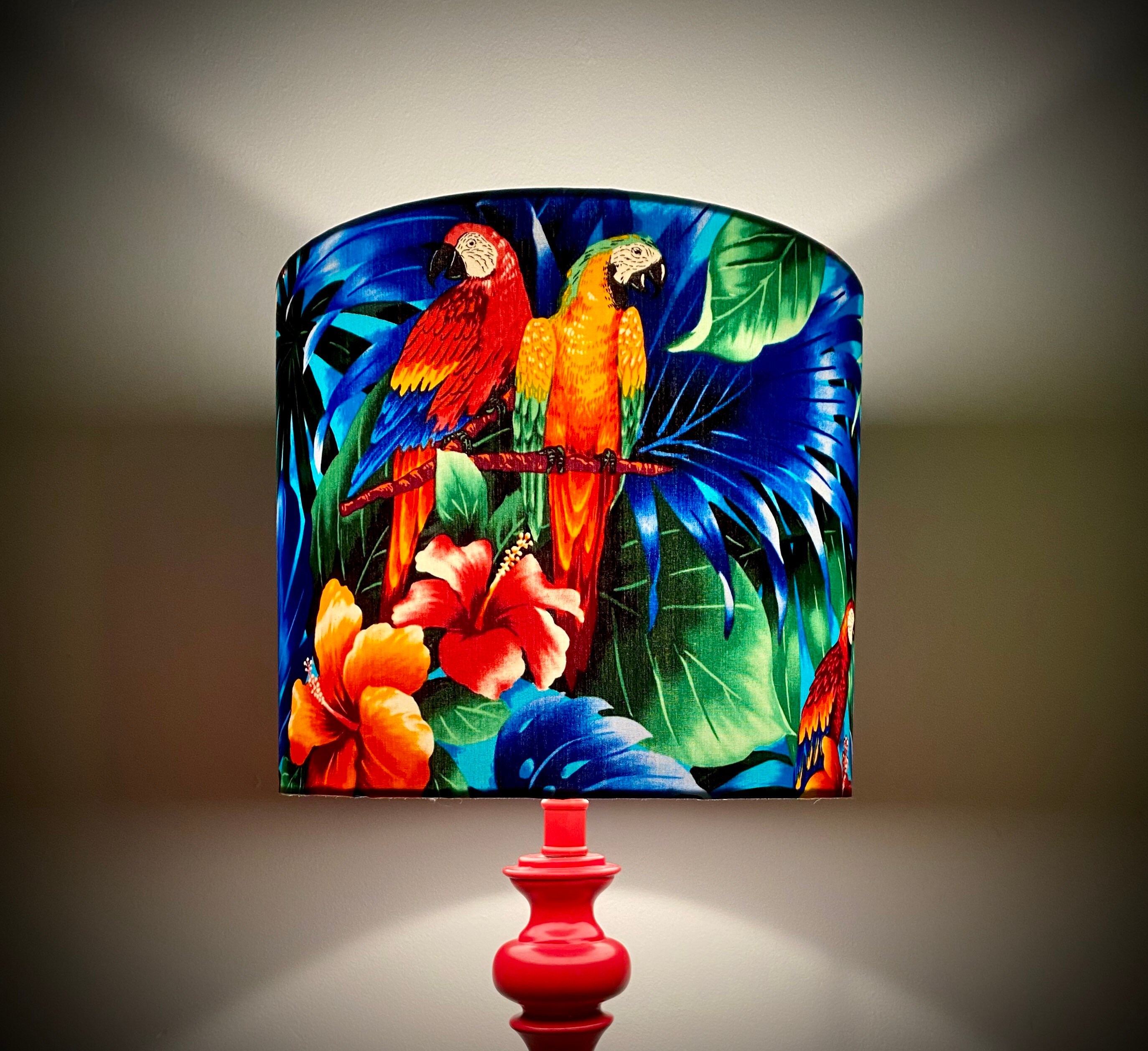 Parrots Lamp Shade Blue and Green Macaw Birds Lamp Shade Etsy