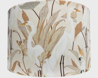 Cranes off white lampshade
