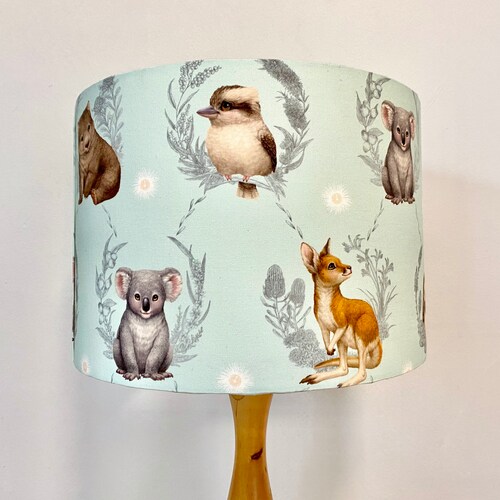 Australian Animals MINT Lampshade Koala Wombat Kookaburra Etsy Australia