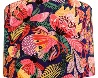 Wild Protea Purple Canvas Lampshades