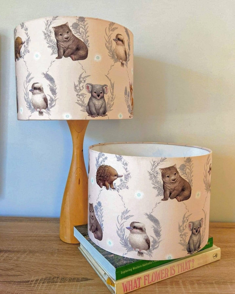 Australian Animals Lampshade Koala Nursery Decor Kookaburra Etsy