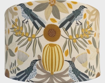 Red Wattlebird canvas lampshade