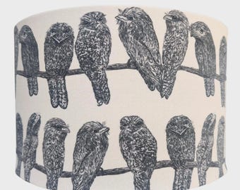 Tawny frogmouth lampshade