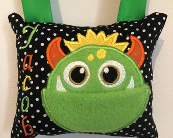 Tooth Fairy pillow, boy monster