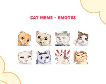 Meme Cat - Emotes (Pack of 8)