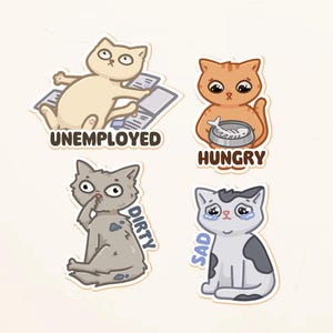Chats Misérables - Stickers
