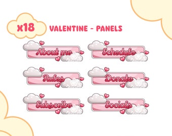 Twitch Panels - Valentine (Pack of 18)