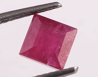 africa octagon Cut gemstone 7.7X3.5MM Unheated untreated Faceted Loose gemstone 2.00carat Certified Natural Ruby