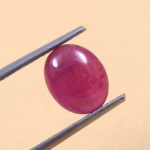 3.51Carat Certified Natural Ruby Oval Cabochon Unheated Untreated Loose Gemstone 9.67X7.75X4.35 MM