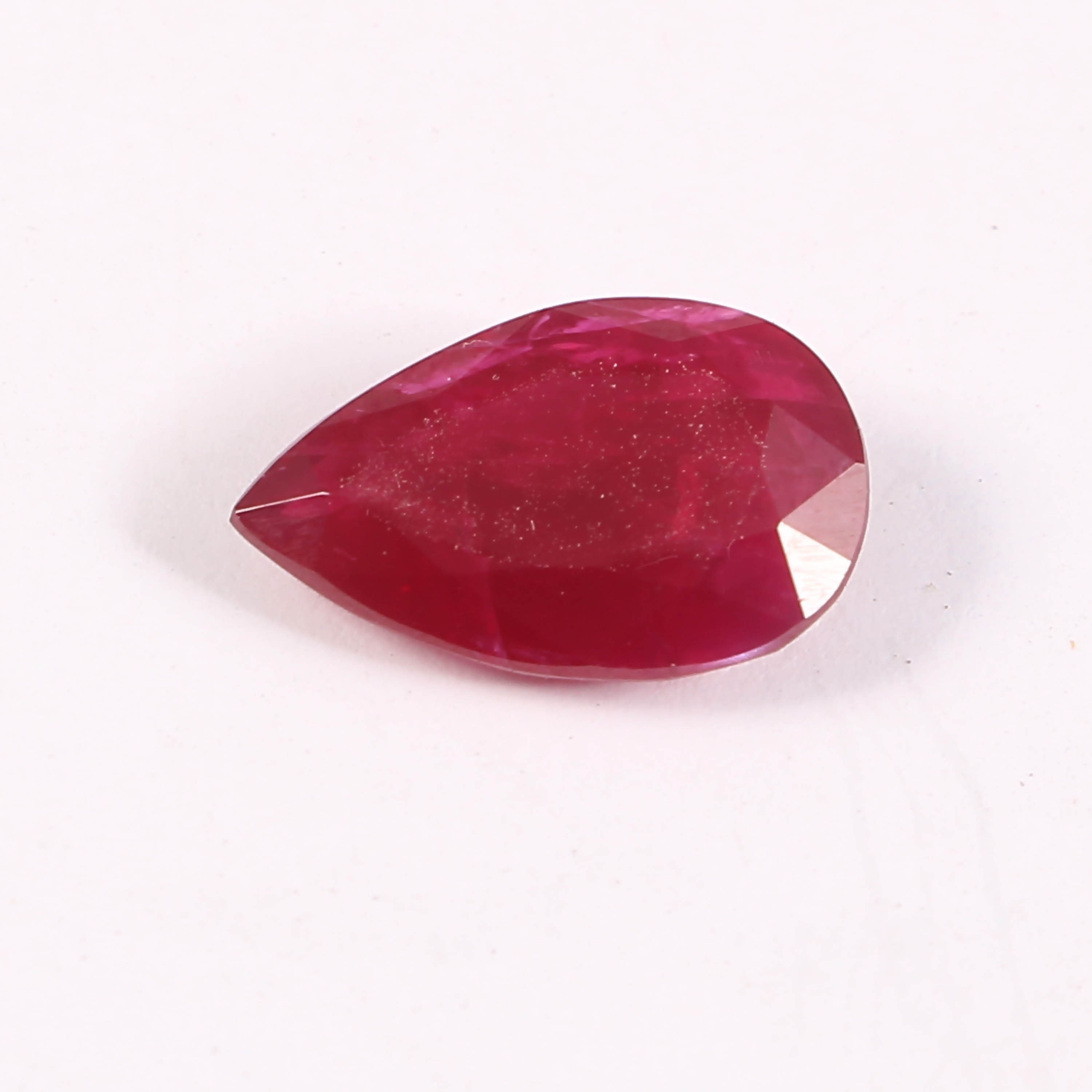 2.53carat Certified Natural Ruby Pear Cut gemstone | Etsy