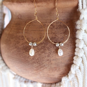 African Brass Pearl Drops