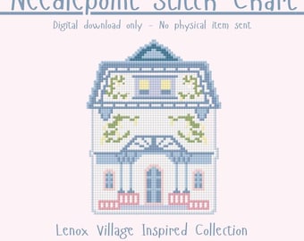 Lenox Village Inspired Pepper Spice House Needlepoint/Cross Stitch Pattern