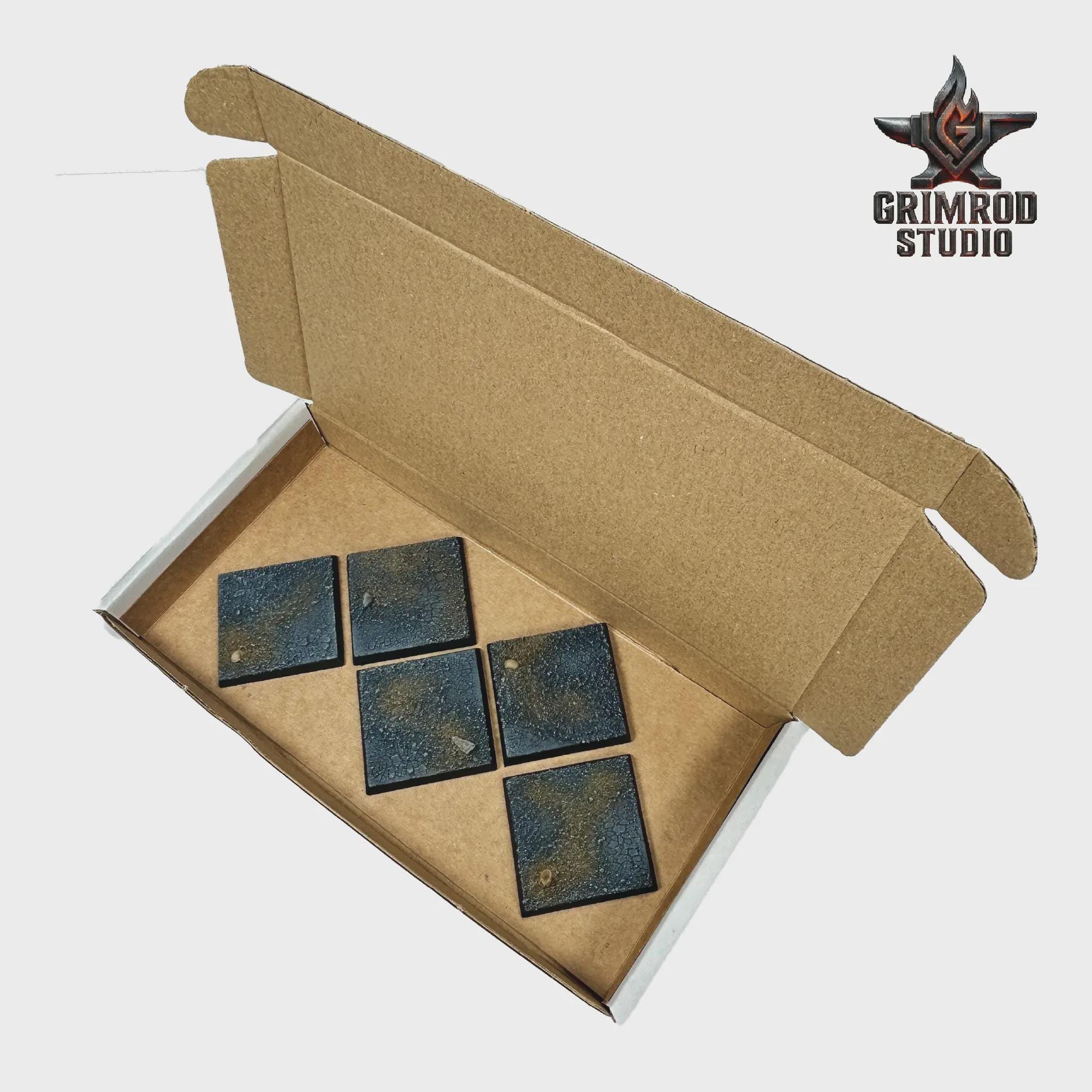 Ash Wasteland Bases, Round 25mm-160mm Painted Resin Tabletop Bases for ...