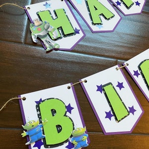 Buzz Lightyear, Buzz Lightyear birthday banner, Buzz Lightyear banner, custom birthday banner, two infinity and beyond