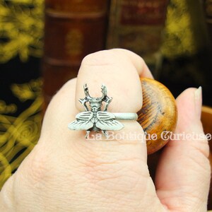 Lucane scarab adjustable ring image 3