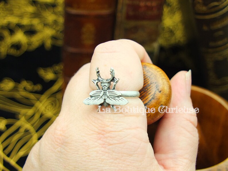 Lucane scarab adjustable ring image 3