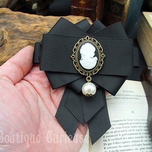 Victorian gothic steampunk style cameo brooch image 4