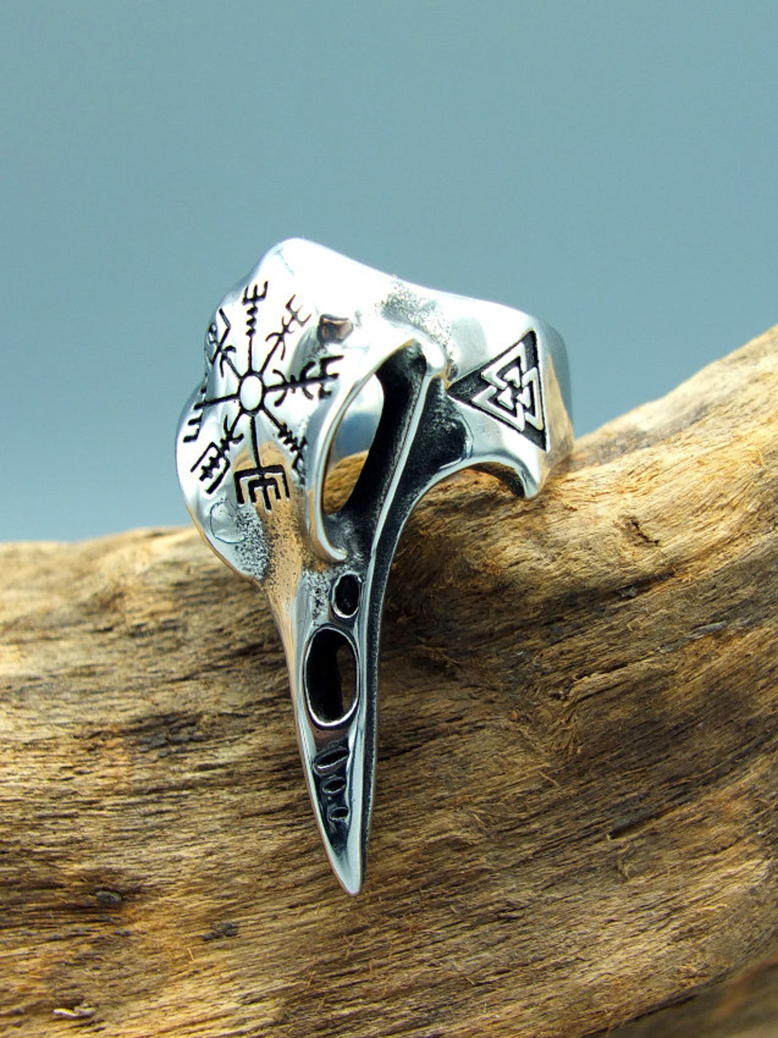 vegvisir valknut ring vegvisir valknut ring