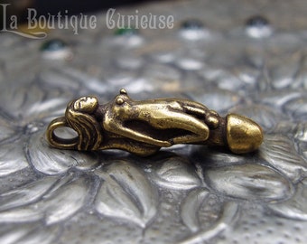Virility and protection amulet for men, bronze, naked women - palad khik