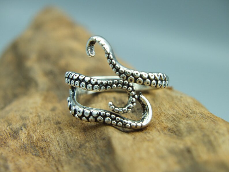 Ring steampunk tentacles adjustable adjustable octopus kraken cthulhu