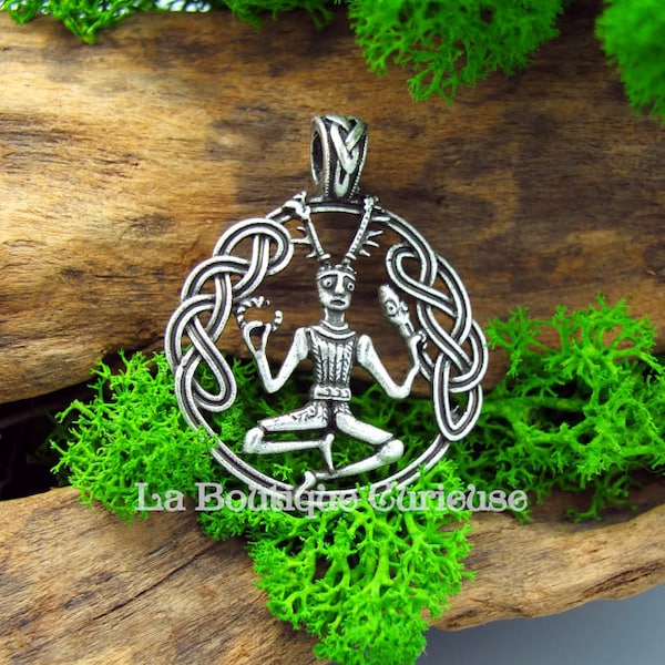 Amulette de Cernunnos / dieu cornu / dieu cerf / wicca druidisme paganisme