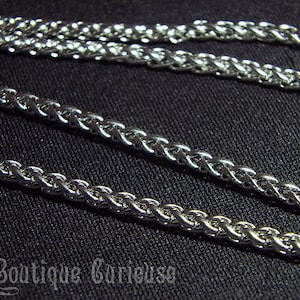 Silver stainless steel chain 55 cm palm link 3 mm diameter