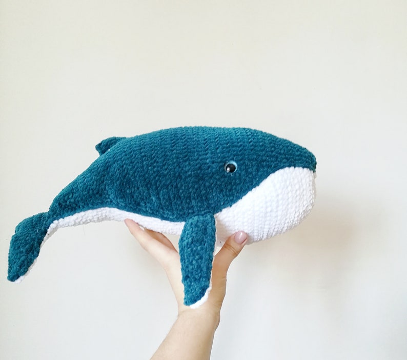 Whale stuffed animal Cute crochet ocean animals Baby Etsy