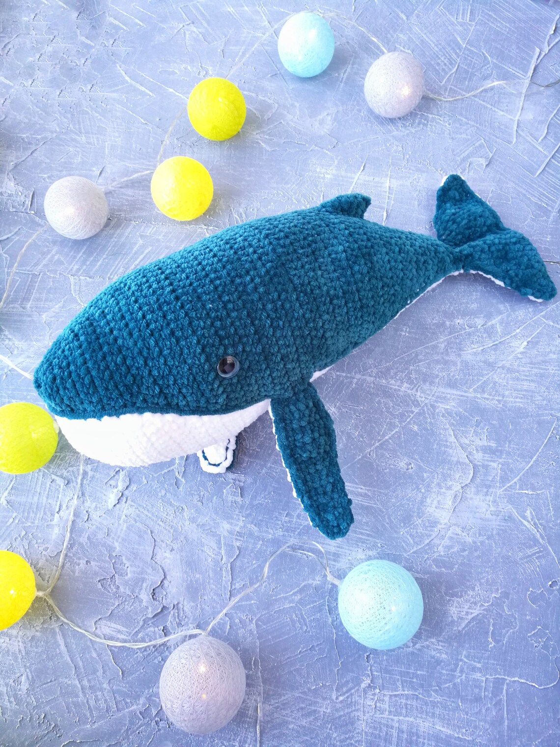 Whale stuffed animal Cute crochet ocean animals Baby Etsy