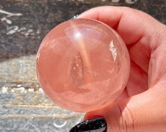 Magnifique quartz rose de haute qualité avec flash étoilé du Brésil