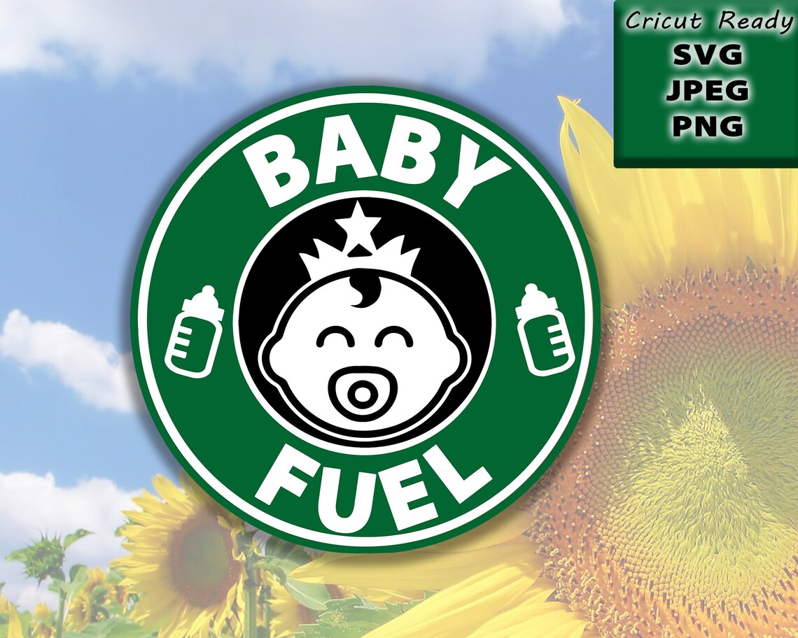Baby Fuel Starbucks Inspired Logo Bottle Crown Customize Etsy