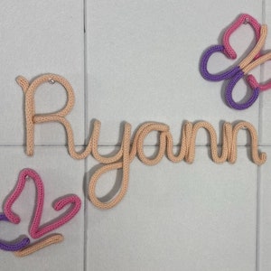 Custom Knitted Wire Names | Personalized Knitted Wire Names | Wall Decor | Custom Wire Art | Custom Nursery Name.