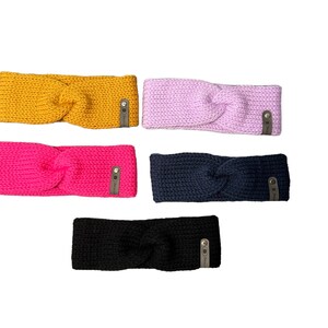 Women's Twisted Headband, Ear Warmer, Adult Twisted Headband, Winter Headband, Ribbed, Double Layered, Stretchy, Handmade, Hand Knitted image 4