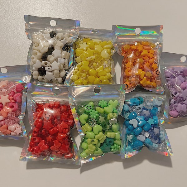 Bead Mix, Bag of Beads, Kandi Beads, Bead Scoop, Bead Soup, Themed, Color Mix, Jewelry Kit, Aesthetic, VSCO, Tumblr, Gifts for Her,