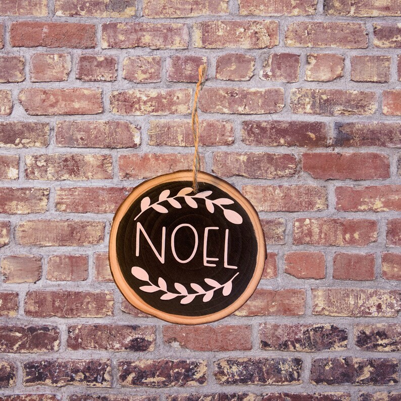 Painted Wood Christmas Ornaments Wood Ornaments Wood Slice Ornaments Gift Christmas Decor Farmhouse ornaments