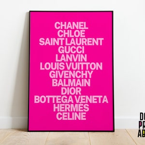 Fashion Digital Wall Art Poster Print Printable Dorm Decor 