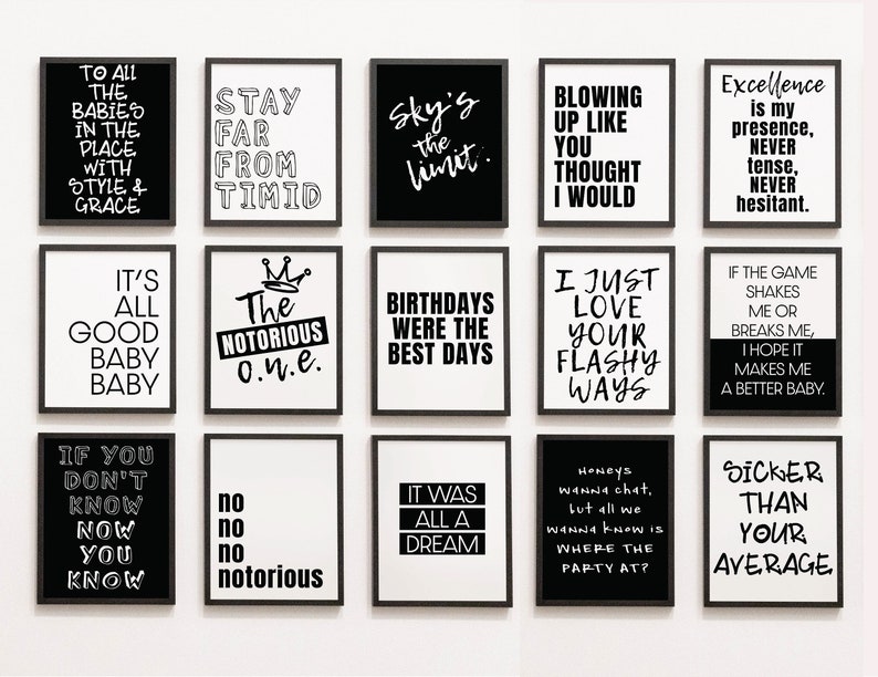 Notorious ONE Birthday Party Decorations set of 15 Biggie Etsy Canada