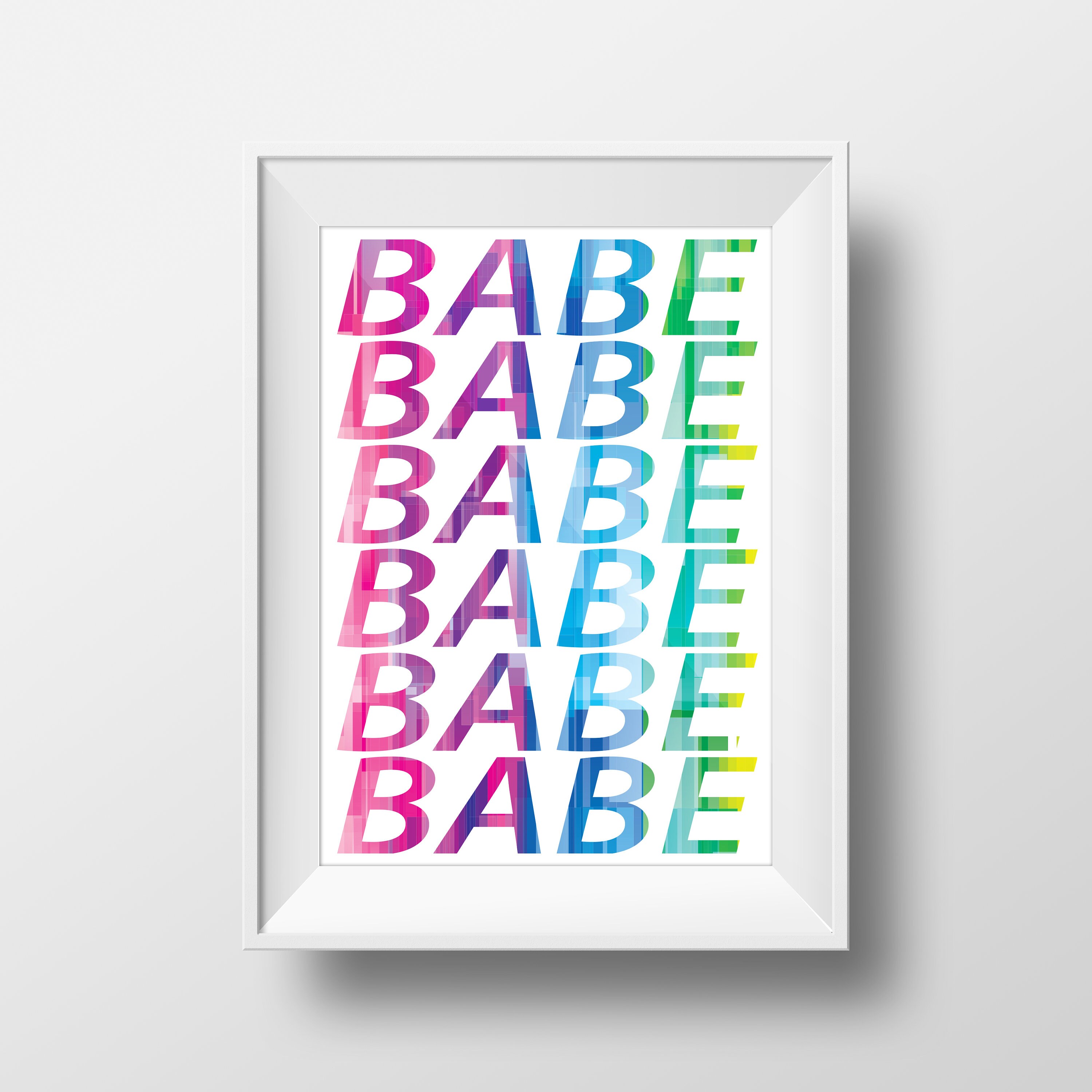 Babe Regenbogen Buntes Schlafsaal Poster Druckbares Poster | Etsy