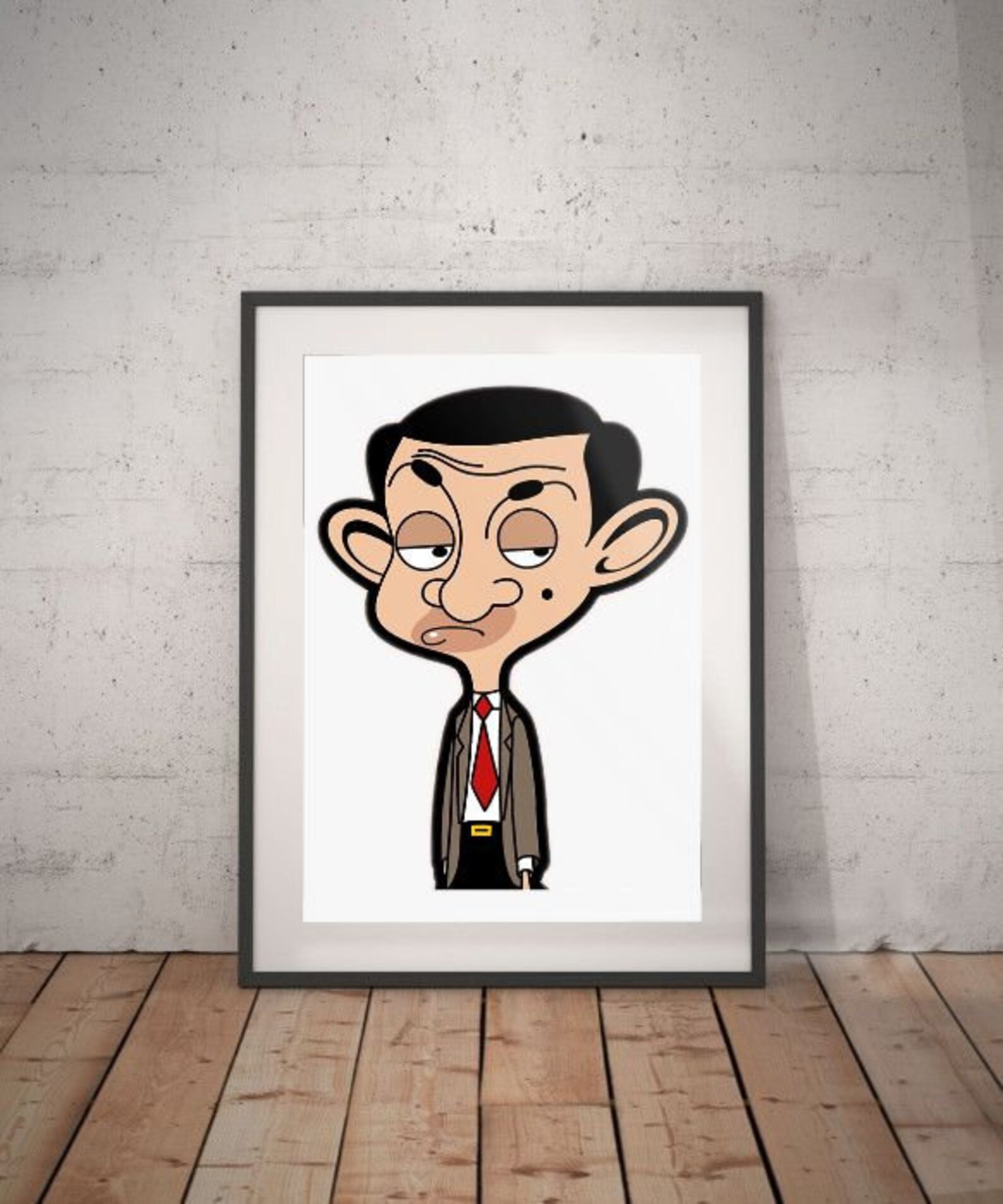 Mr. Bean canvas acrylic colors wall art kids room decor Etsy