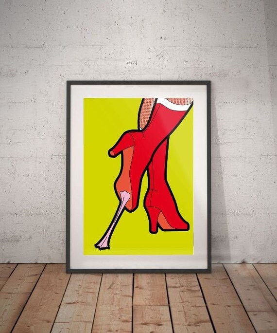 Pop art Wonder Woman step on gum canvas acrylic colors | Etsy